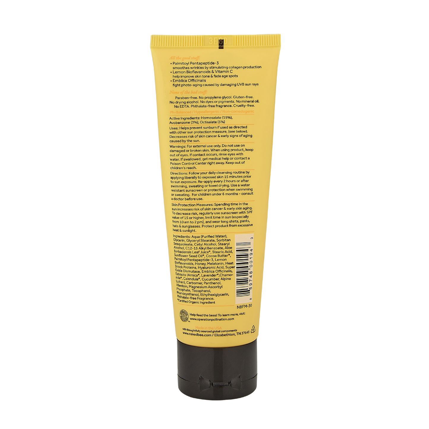 2.5 oz Orange Blossom Honey SPF 30 Facial Moisturizer