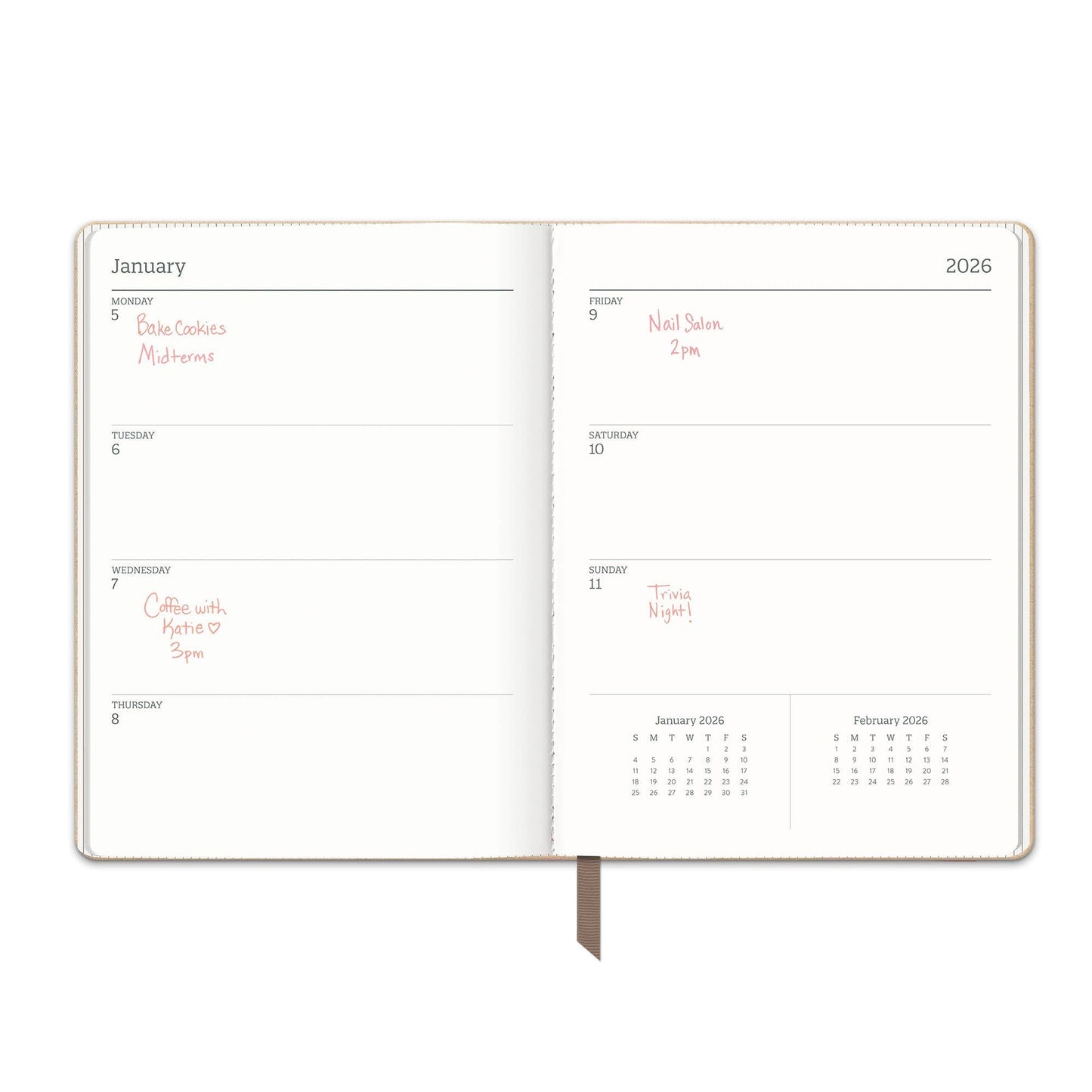 2026 Desert Taupe Large Dual-Textured Planner