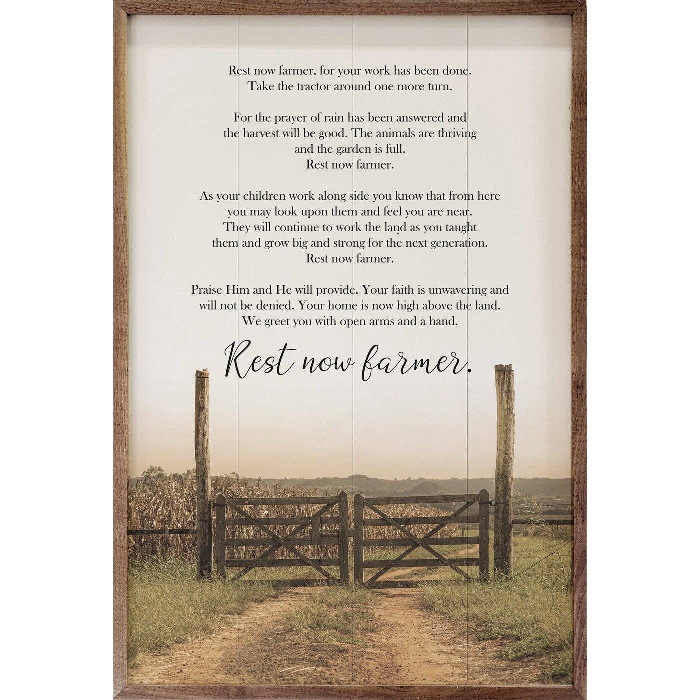 Rest Now Farmer Wall Decor