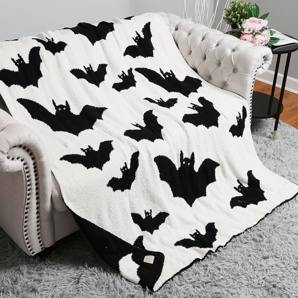 Halloween Bat Throw| Reversible Blanket