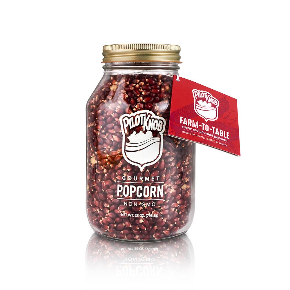 Gourmet Rustic Red Popcorn Mason Jar