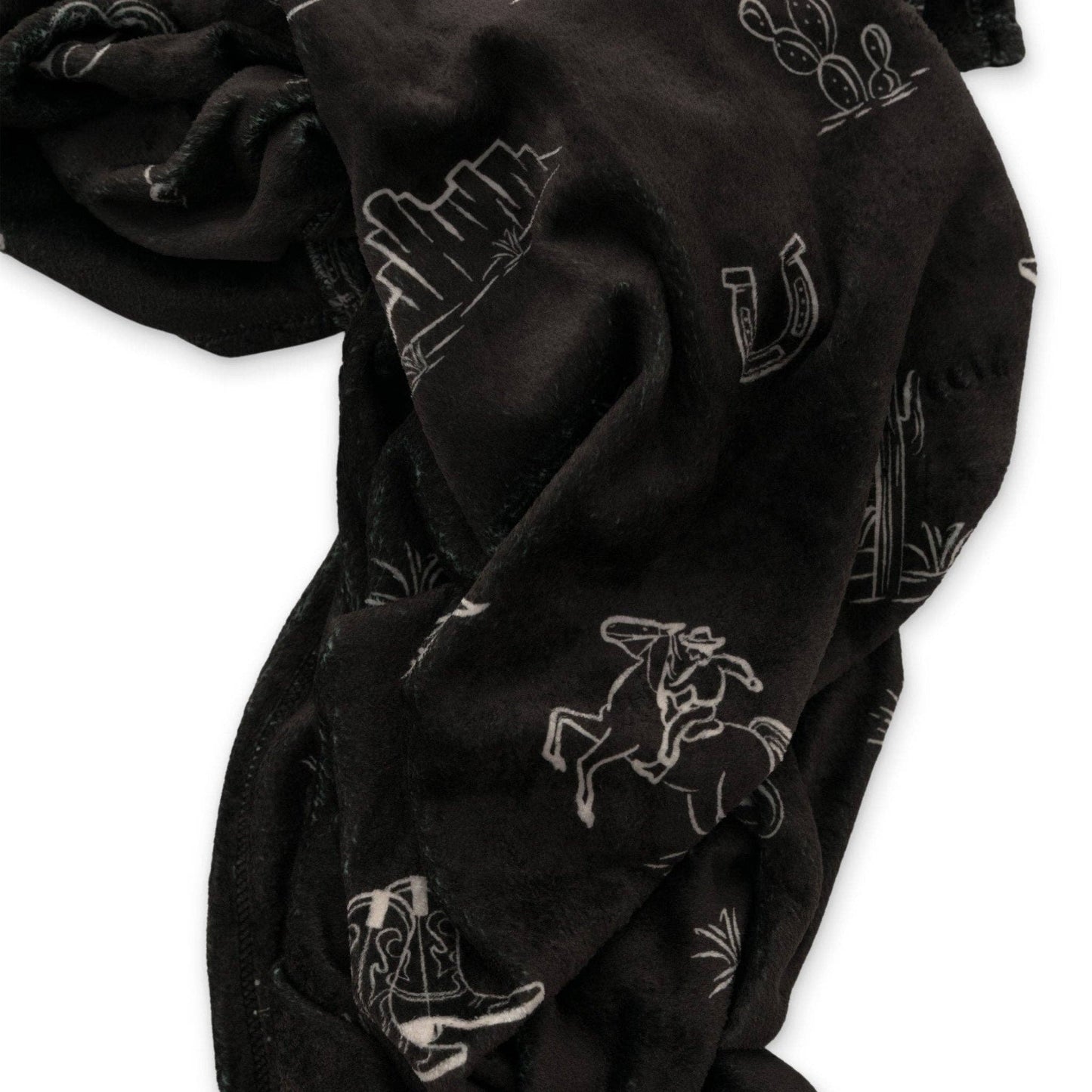 Western Double Sided Throw Blanket