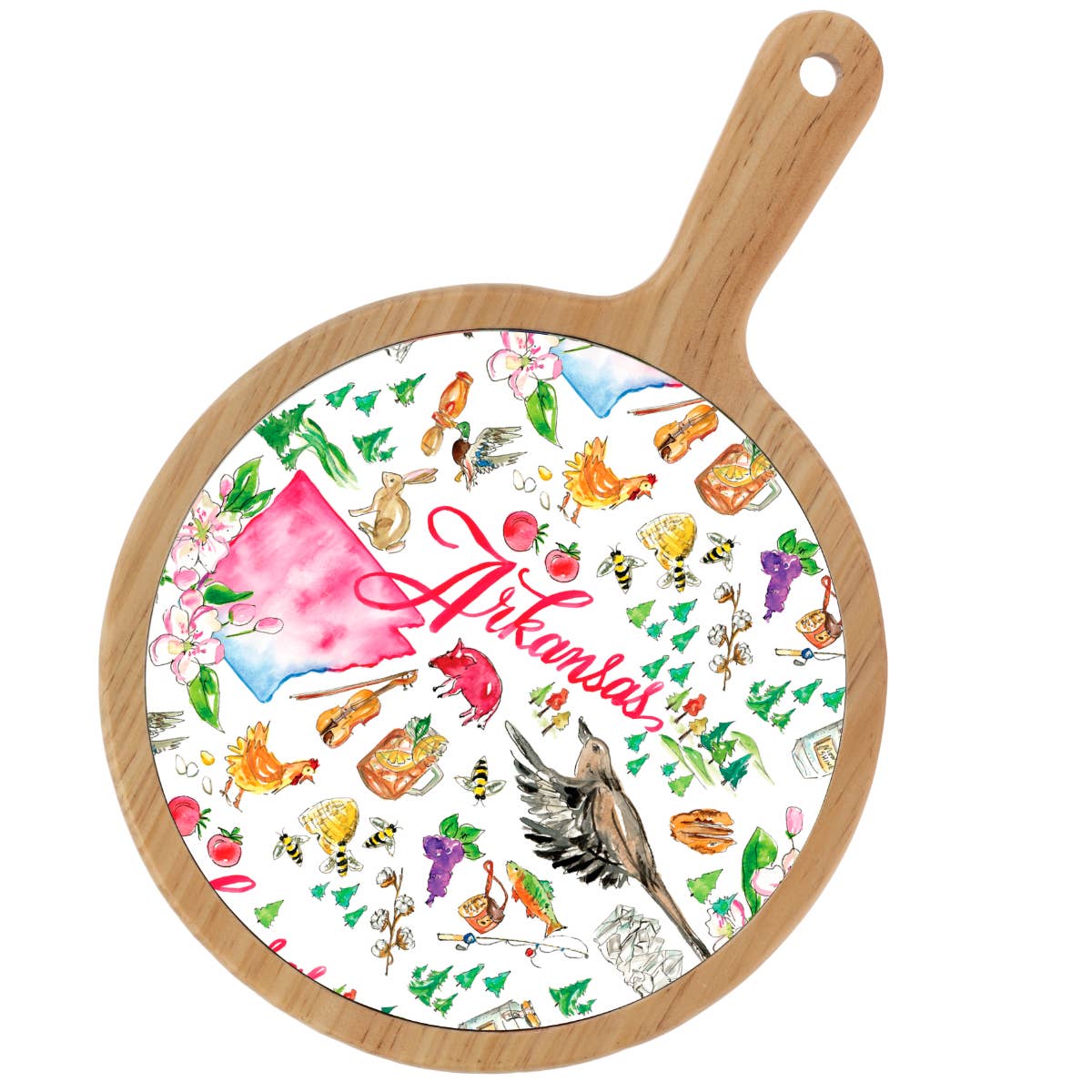 Arkansas State Cheese Board by Rosanne Beck