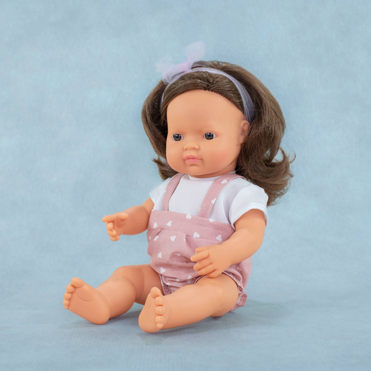 Caucasian Brunette Baby 15" Doll