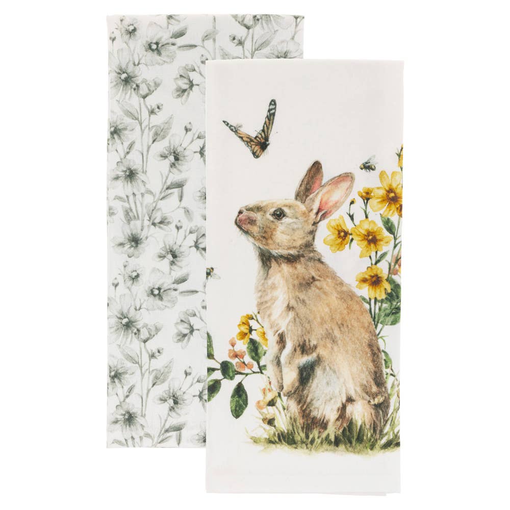 Garden Rabbit Tea Towels Set of 2