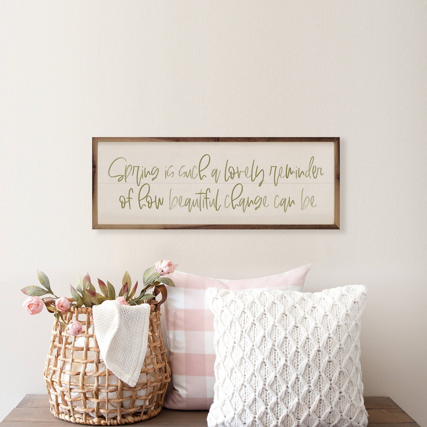Spring Is A Lovely Reminder 12x4 Wall Decor