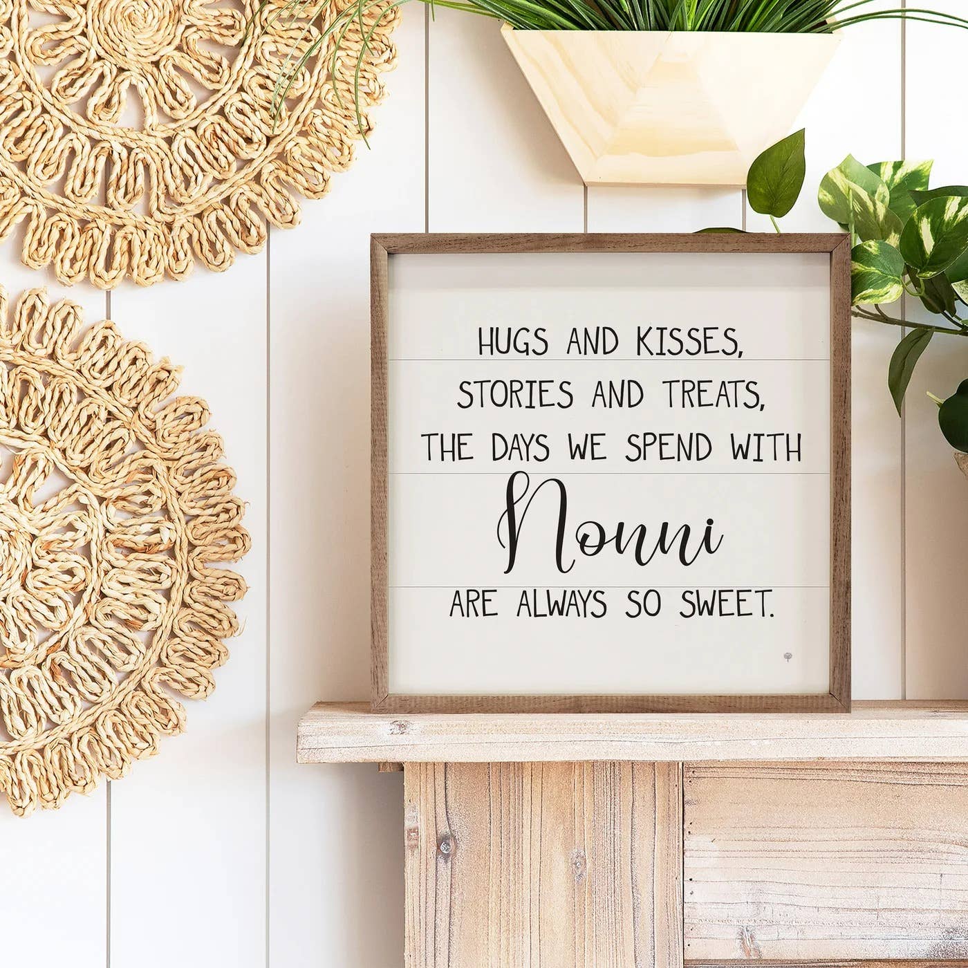 Hugs and Kisses Nonni 8x8 Wall Decor
