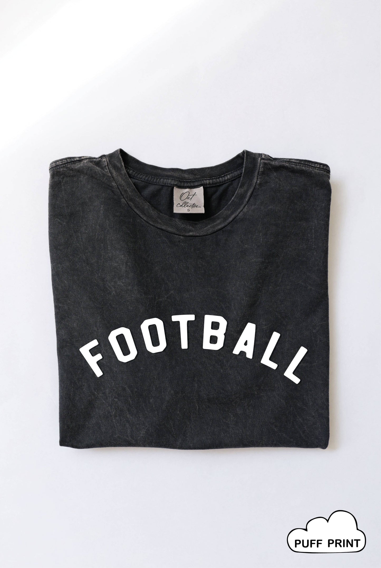 Football Puff Mineral Washed Graphic Top