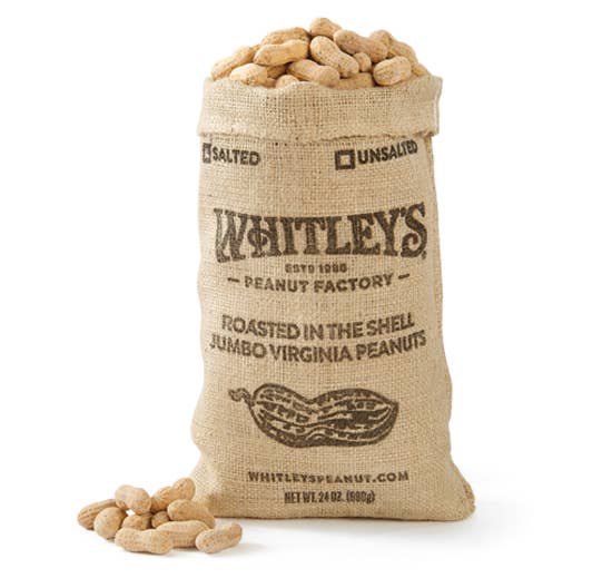 24oz Burlap Bag Salted Roasted-n-Shell Peanuts