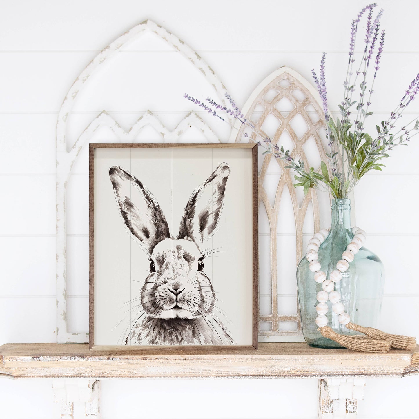 Simple Rabbit White: 8x10