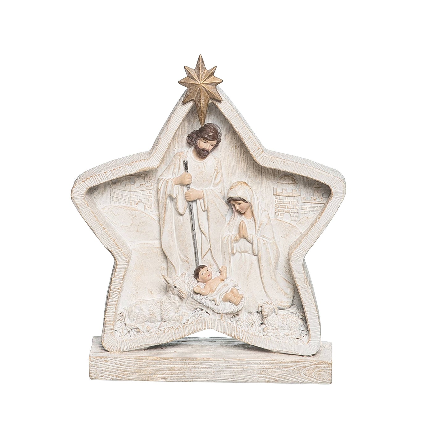 Christmas Star With Holy Family Decorative Figurine