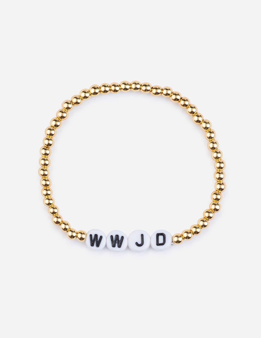 WWJD Gold Letter Large Bracelet