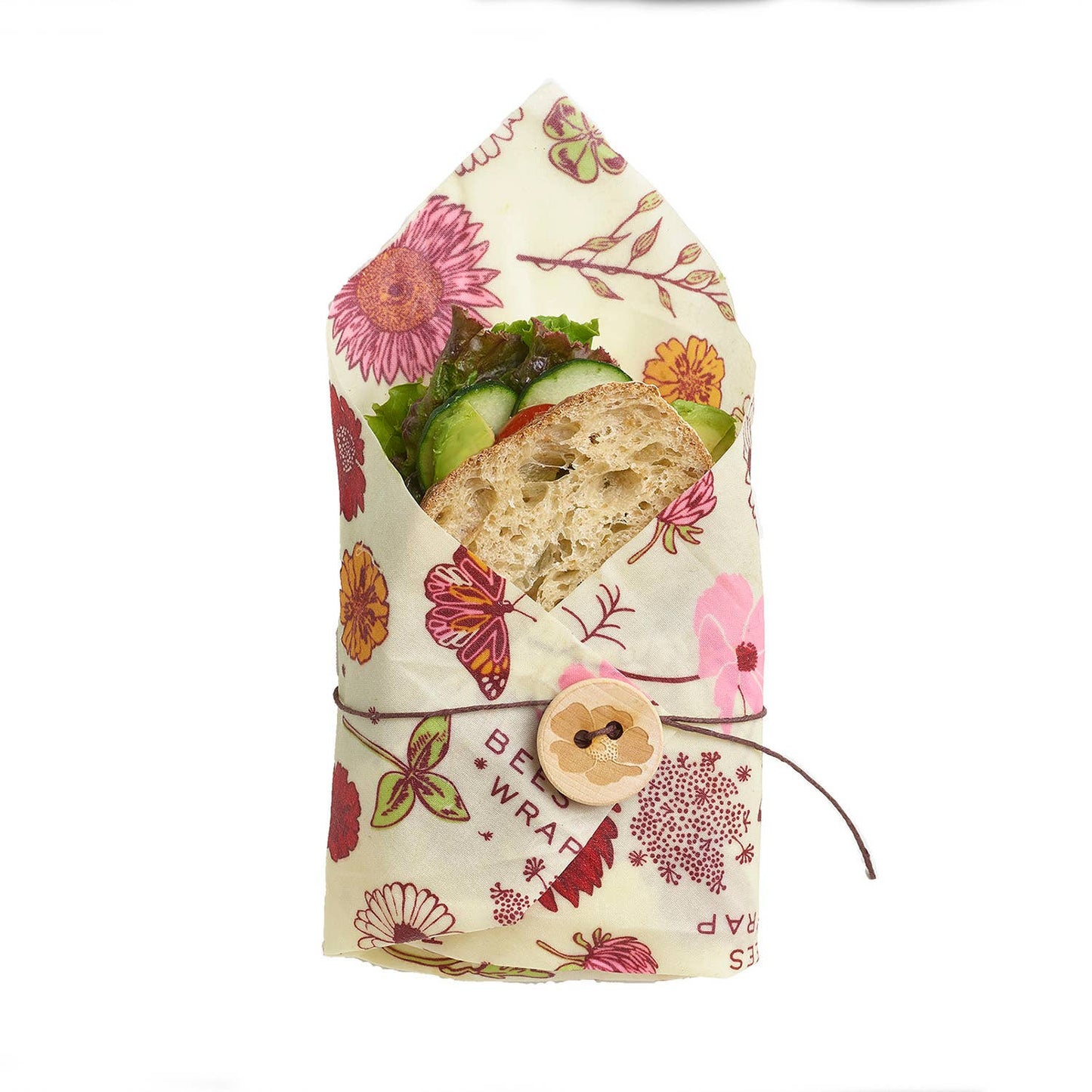 Meadow Print Plant-Based Wax Sandwich Wrap