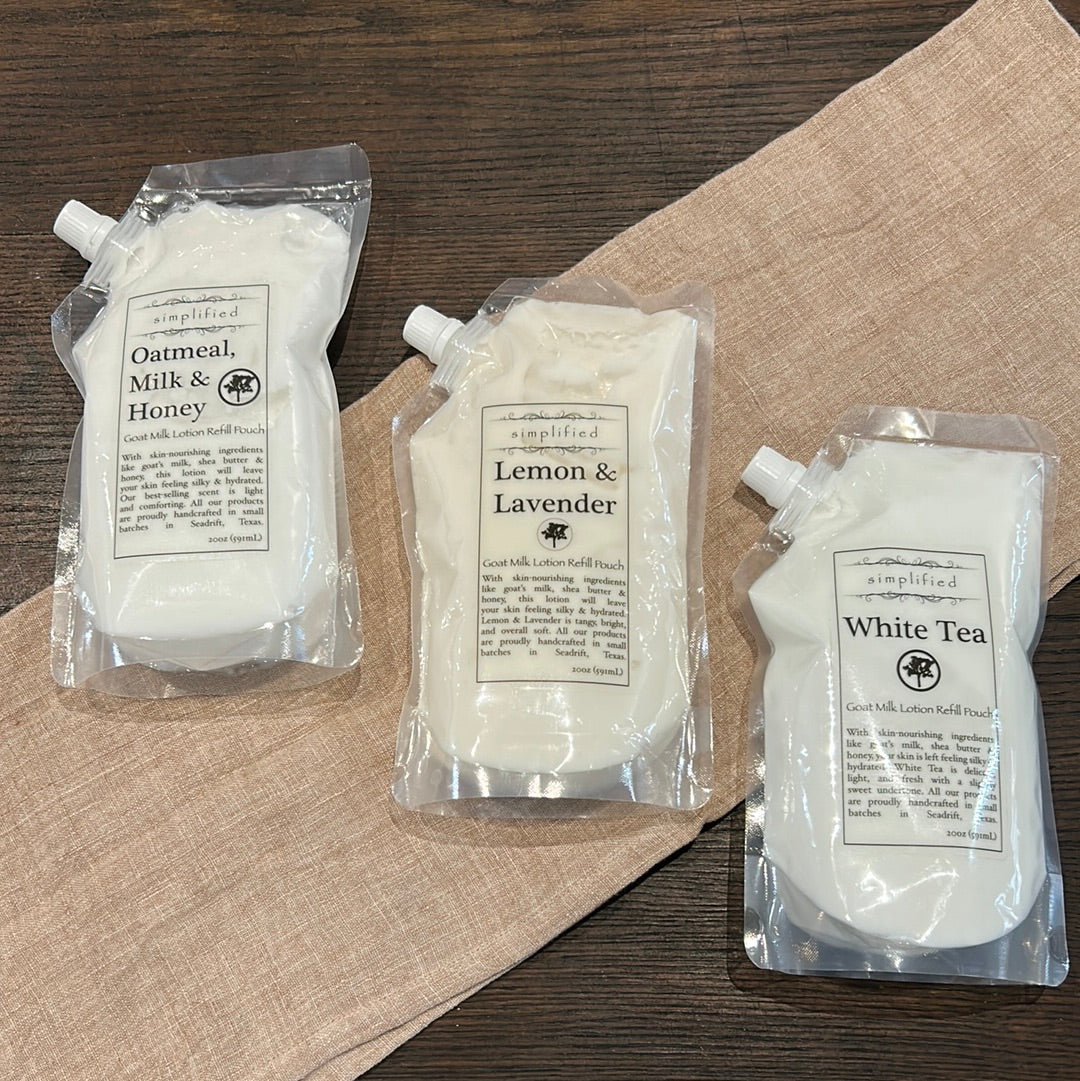Goat Milk Lotion Refill Bag: 20oz