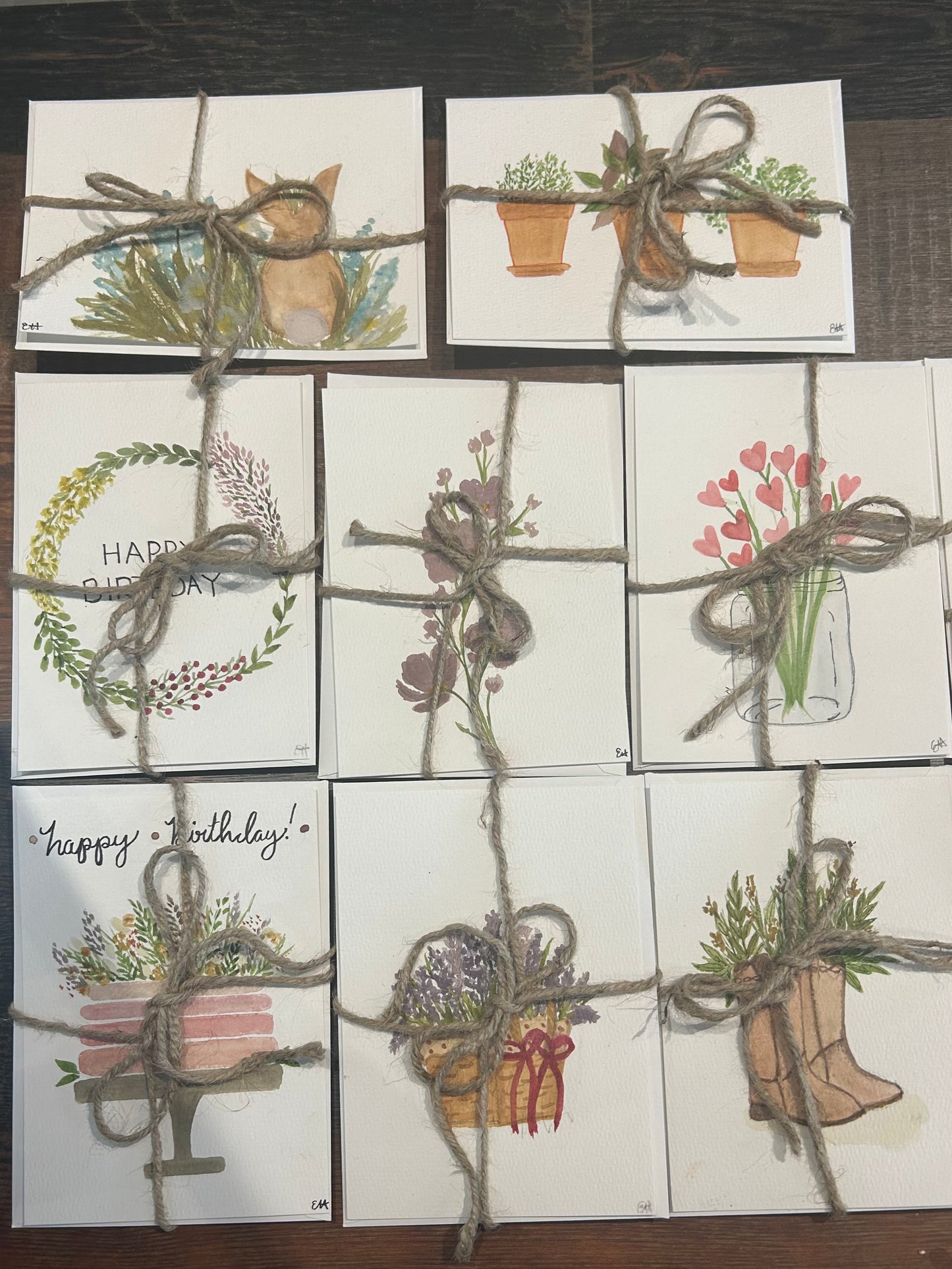 Hand Painted Cards