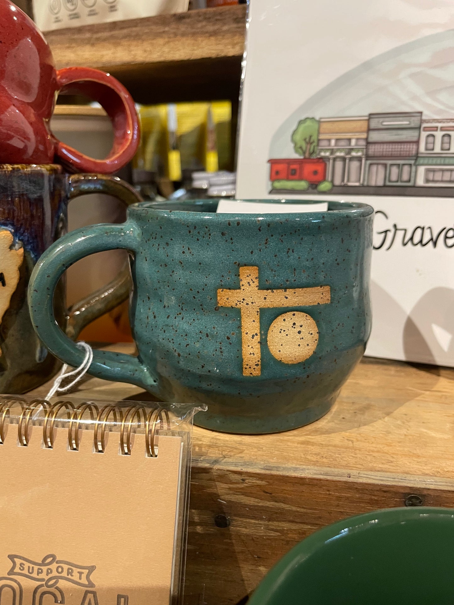 3 Geometric Tourmaline Handmade Mug
