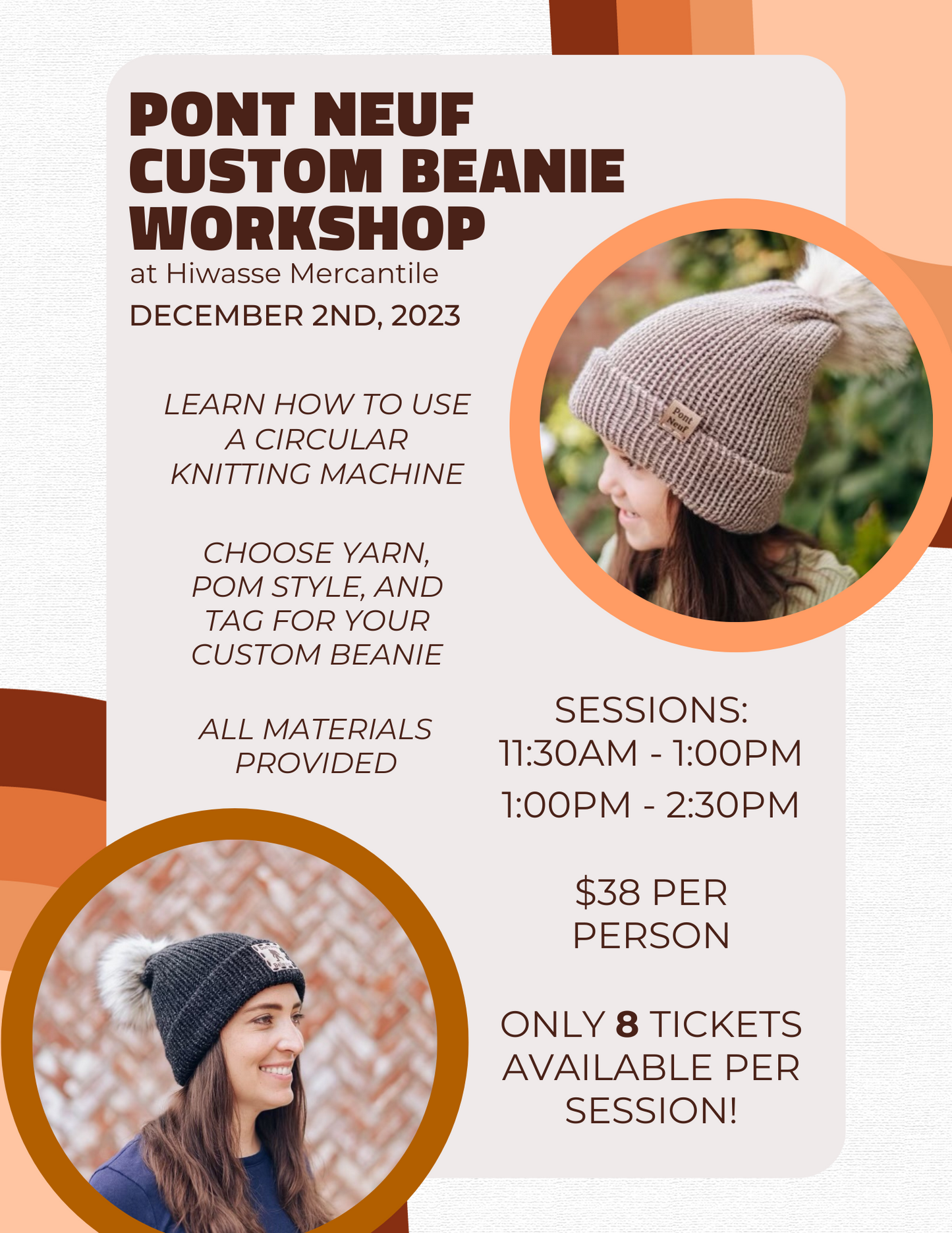 Pont Neuf Custom Beanie Workshop