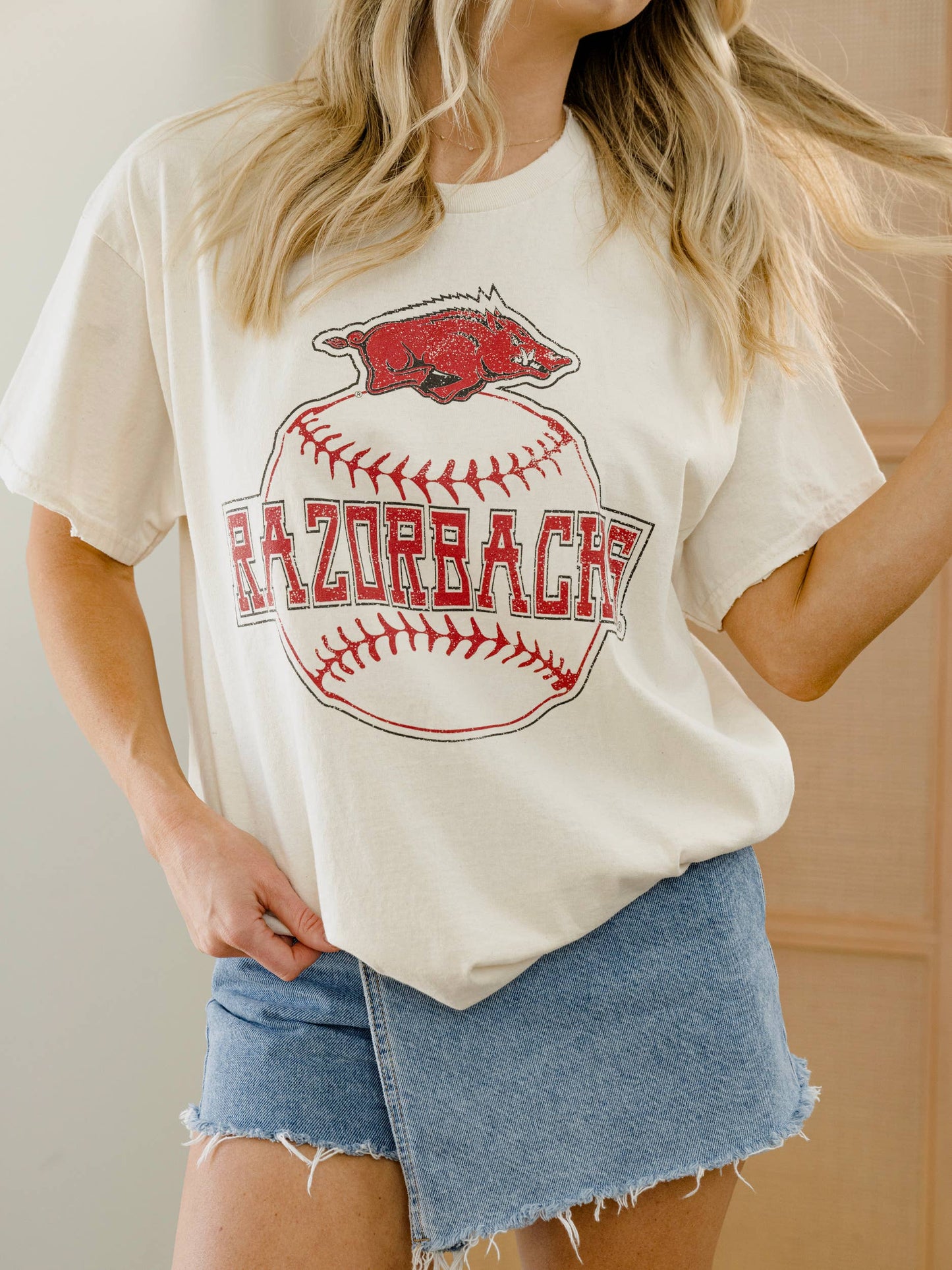 Razorbacks Mascot Baseball Graphic Tee
