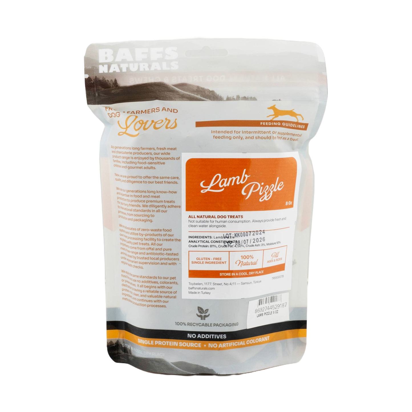All-Natural Premium Braided Lamb Pizzle Dog Chews