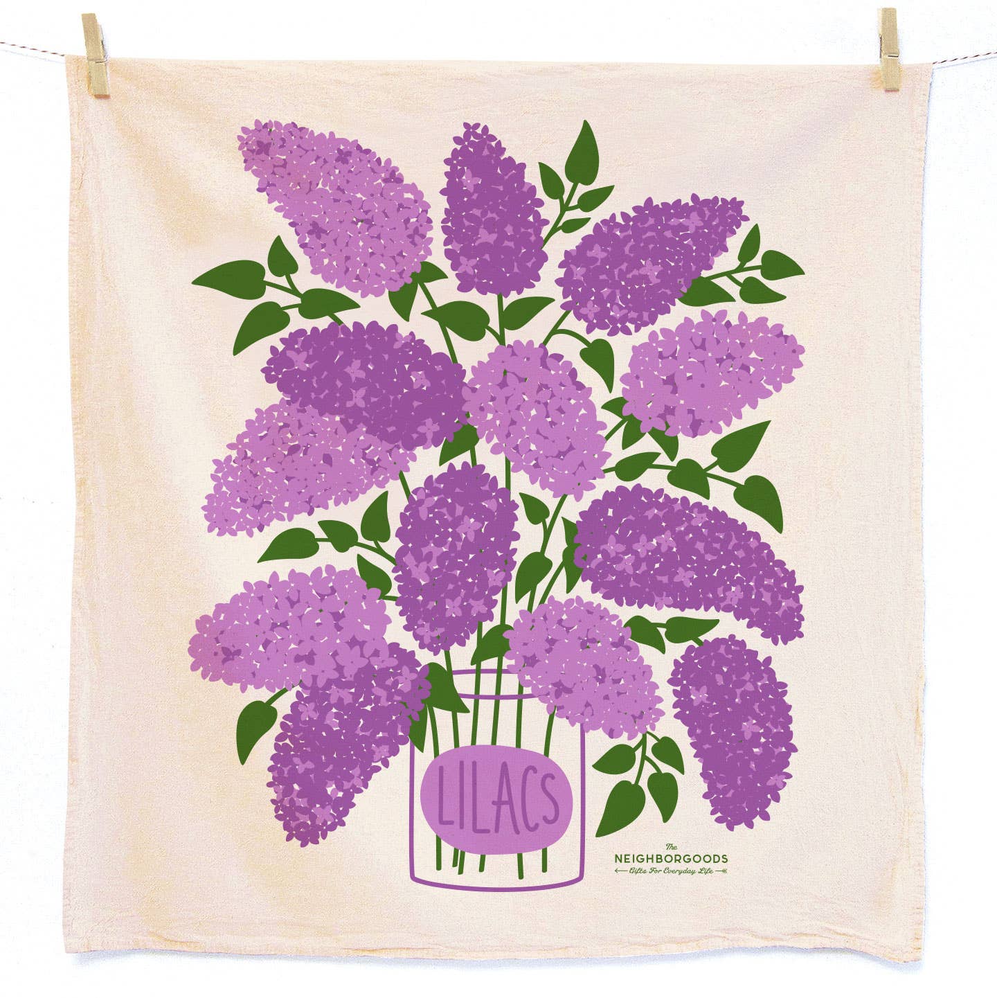 Mint & Lilac Tea Towel Set of 2