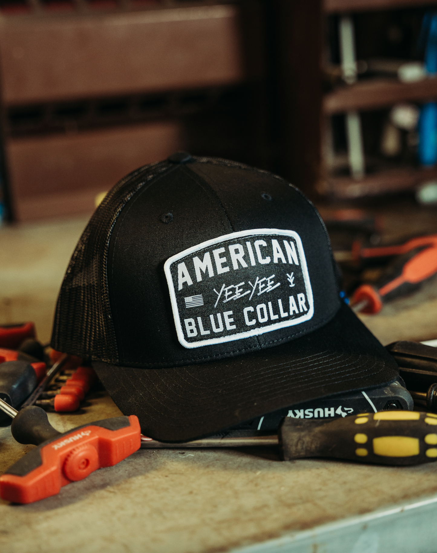 American Blue Collar Trucker Hat