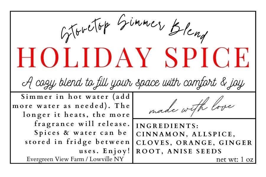Simmer Stovetop Potpourri Holiday Spice Fall Christmas Blend: Standup pouches