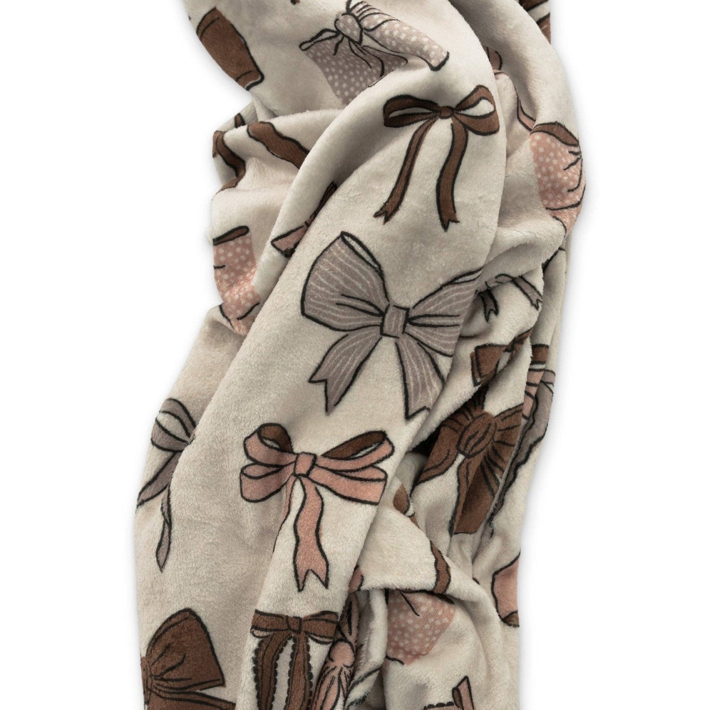 Bows Double Sided Throw Blanket