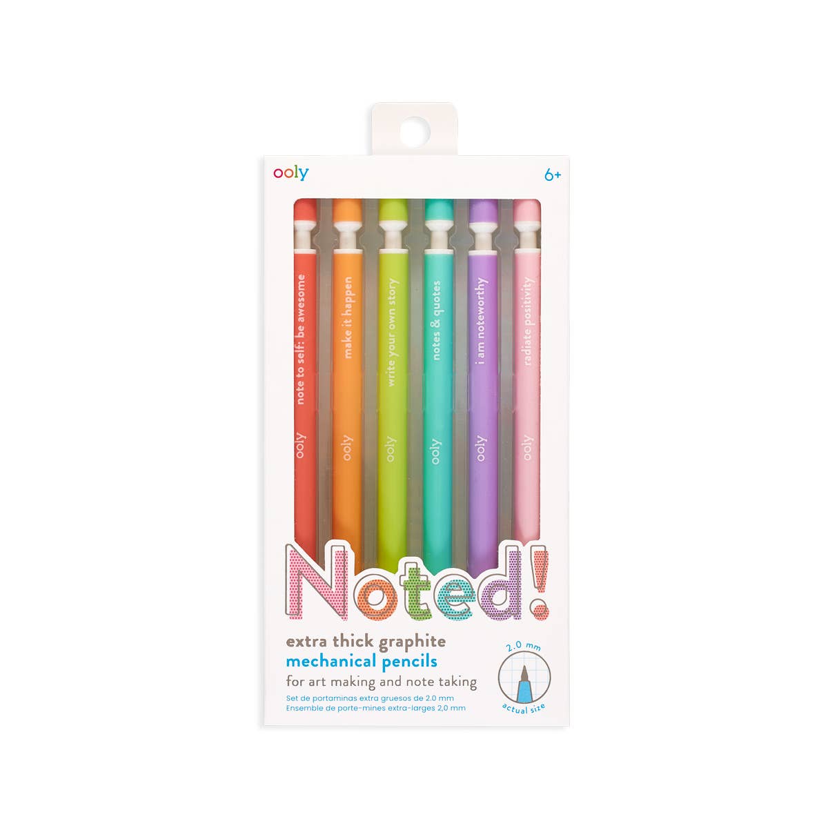 Noted! Graphite Mechanical Pencils: Set of 6