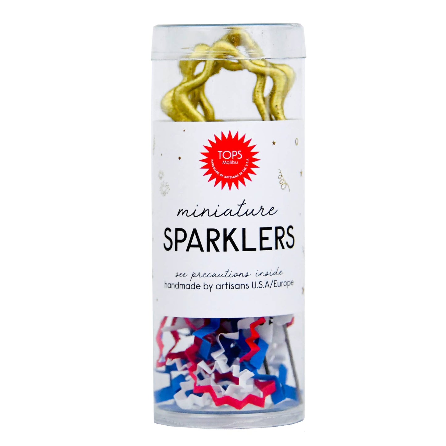 Mini Gold Sparklers Star 4th of July in Tube