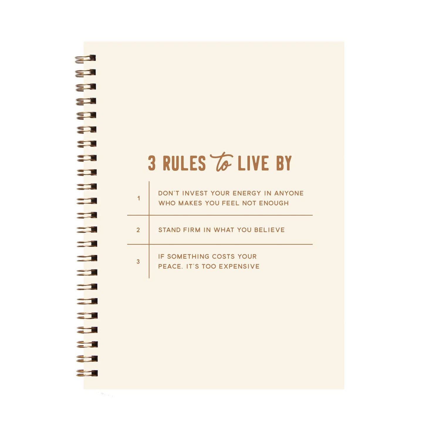 3 Rules to Live By Journal