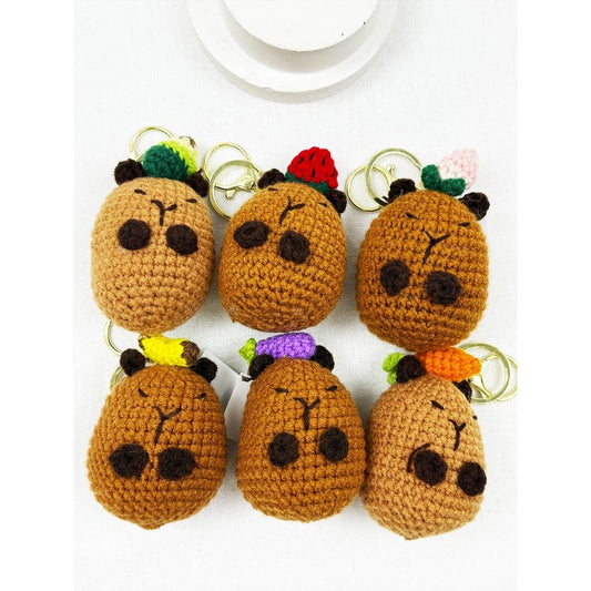 Assorted Crochet Capybara Keychain