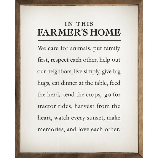 In This Farmer's Home 8x10 Wall Decor