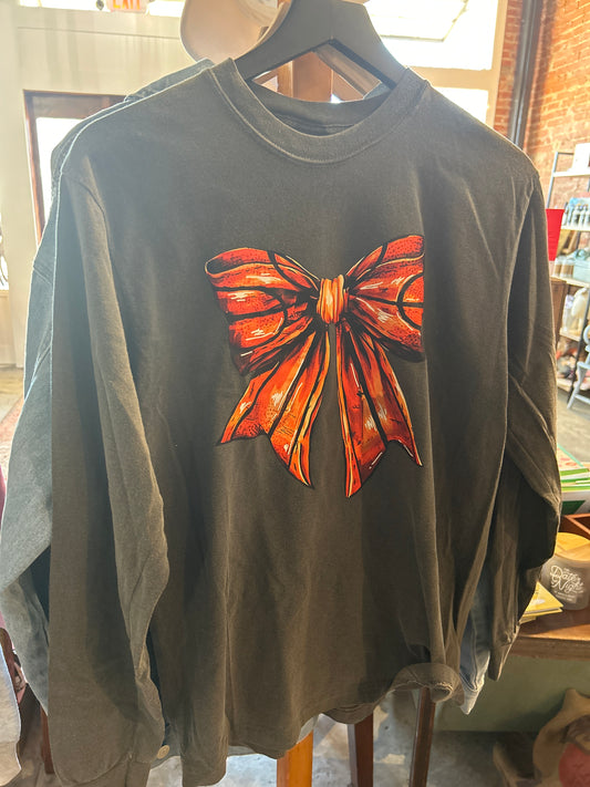 Basketball Bow Long Sleeve T-shirt