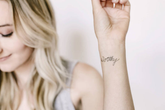 Worthy Calligraphy Temp Tattoo 