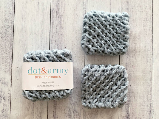 Grey Dish Scrubbies Set of 2