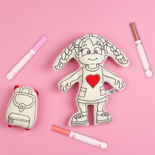 Color your Own Doll with Braids