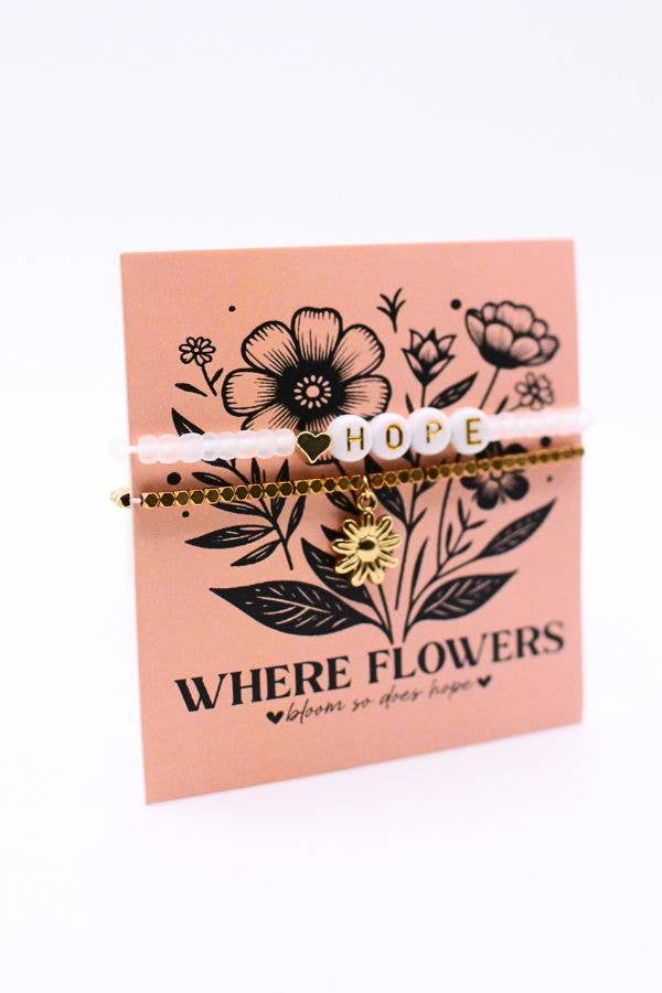 Hope Bracelet Christian Faith Jewelry with Floral Hope Card