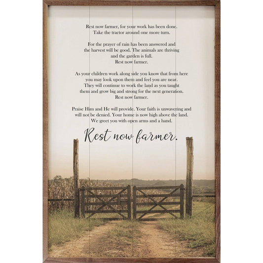 Rest Now Farmer Wall Decor