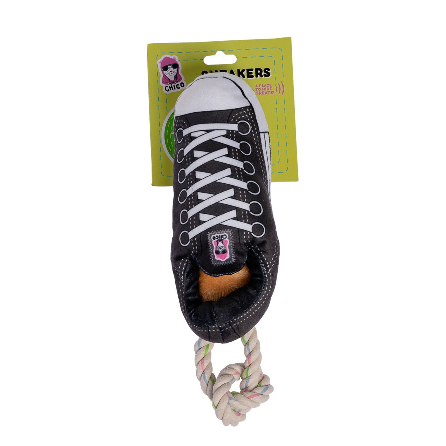 Furry Friend's Favorite: Comfort Plush Sneaker Toy - Black