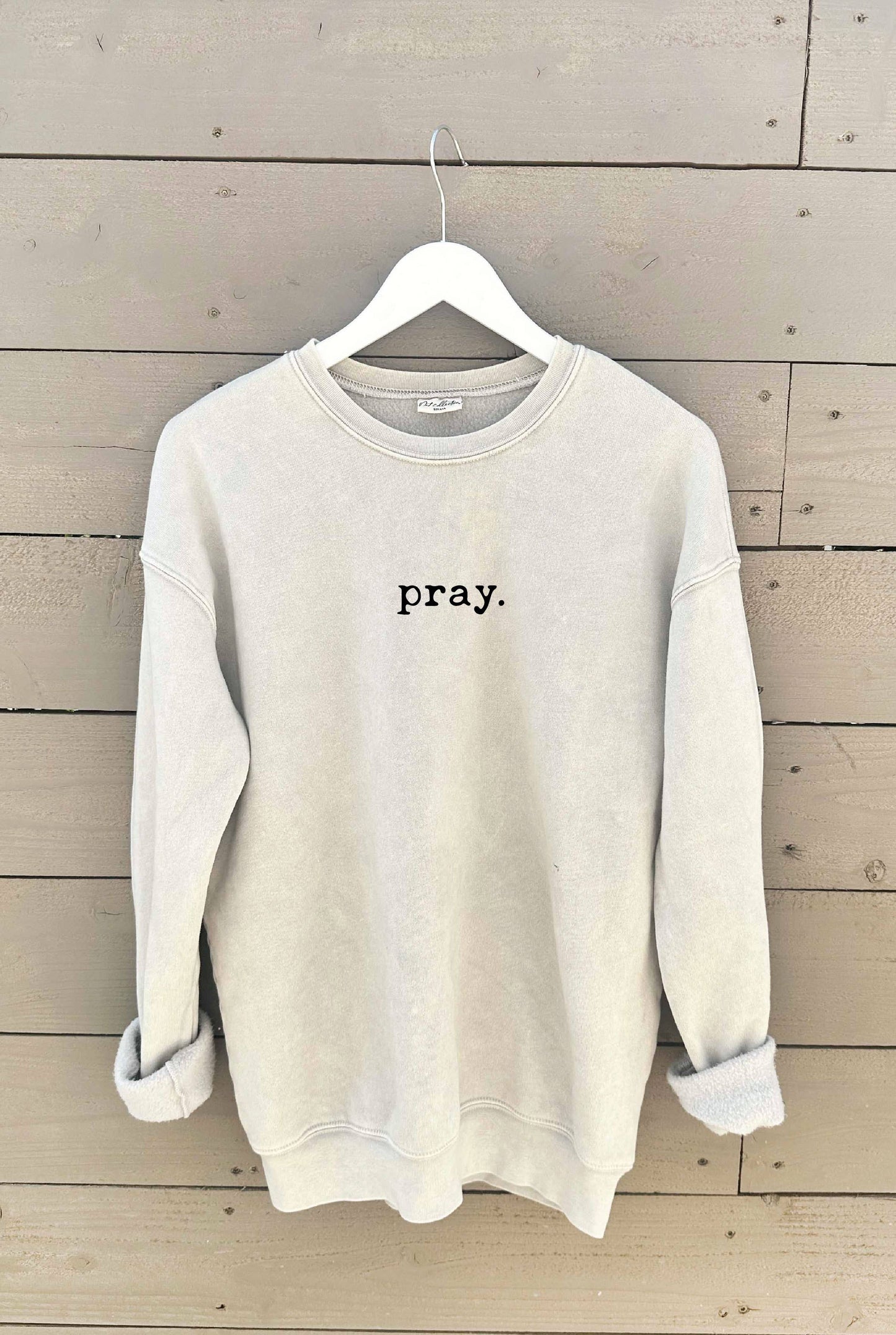PRAY. White Dove Fleece|Sweatshirt