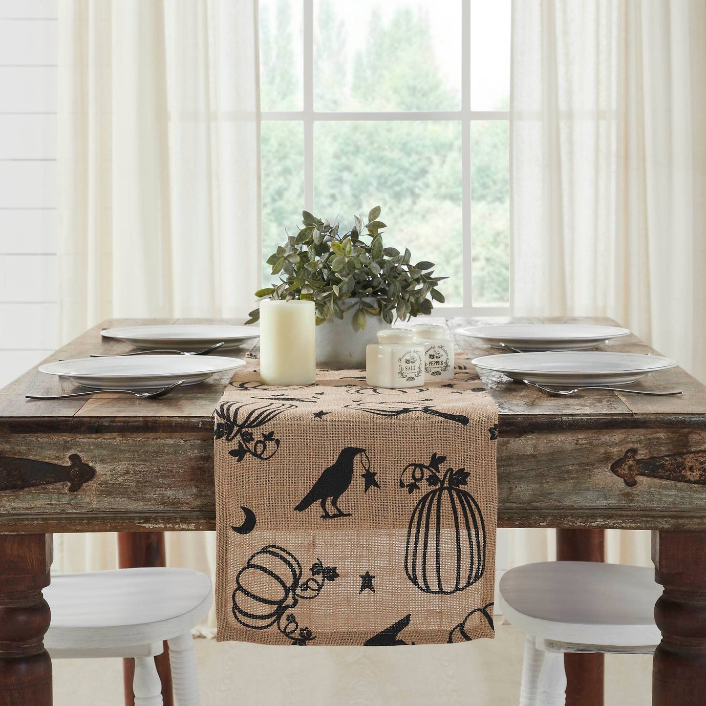 Raven Burlap Jute Table Runner