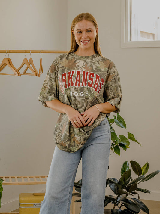 Arkansas Razorbacks Filled Gault Camo Tee