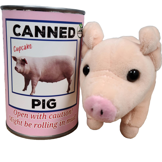 Canned Pig Stuffed Farm Animal Plush
