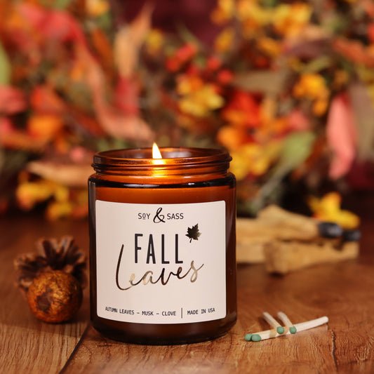 Fall Leaves Soy 9oz Candle