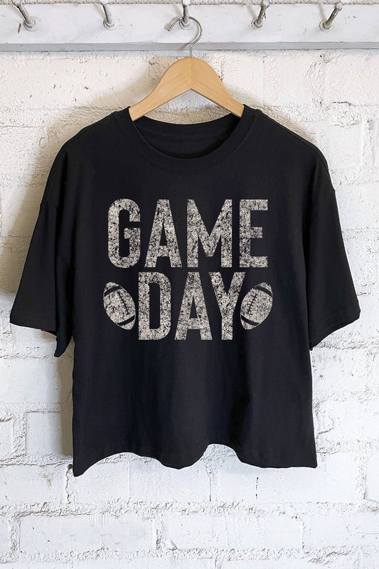 Game Day Cropped Football Top