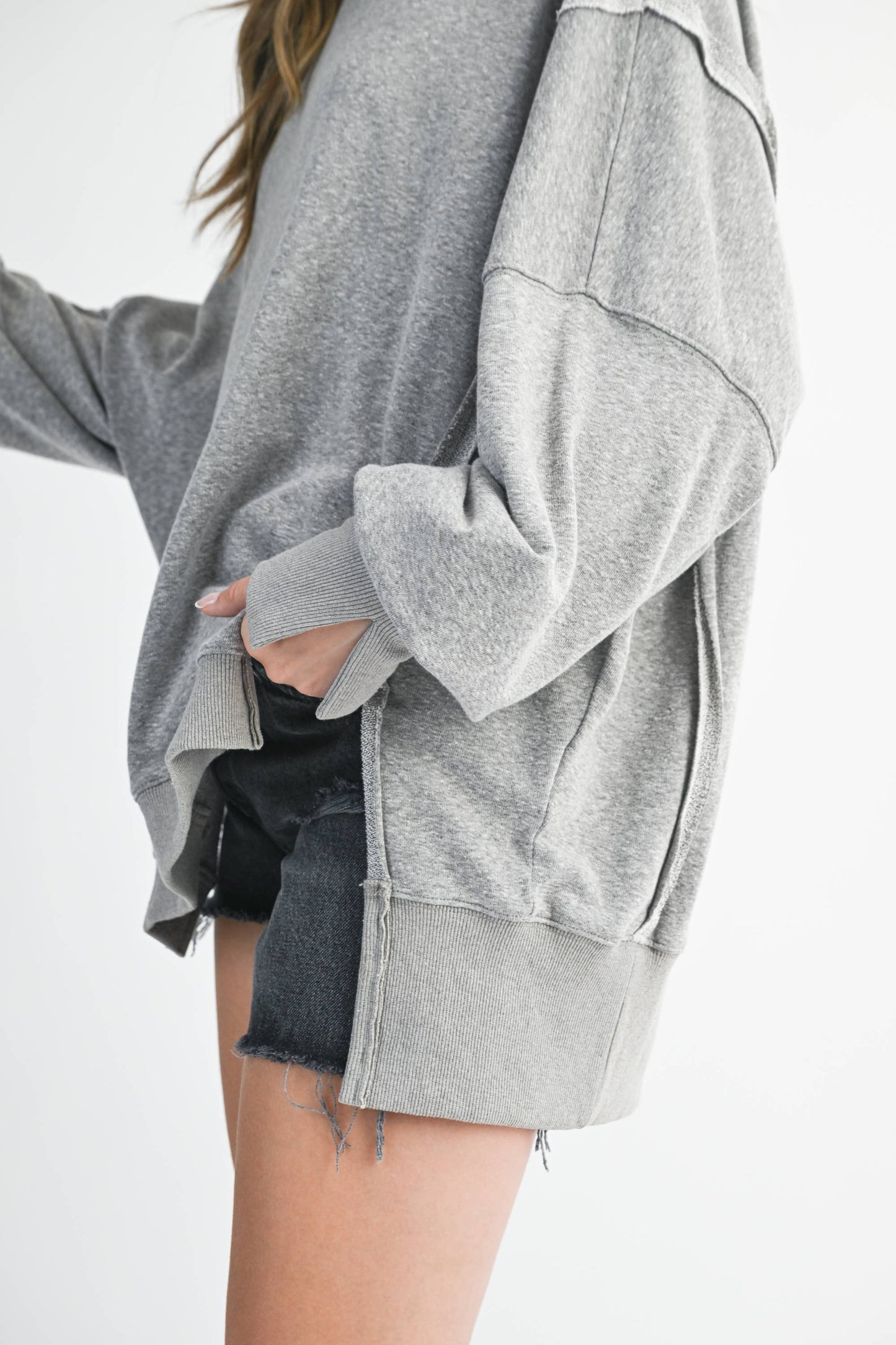 Oversized Gray Top