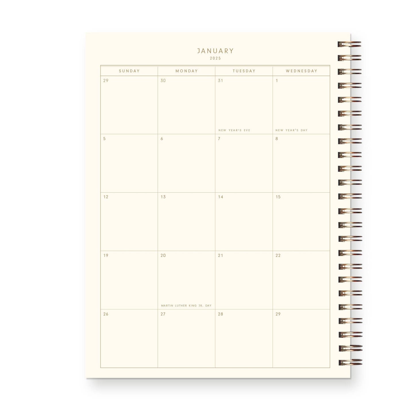 2025 Retro Dated Weekly Planner