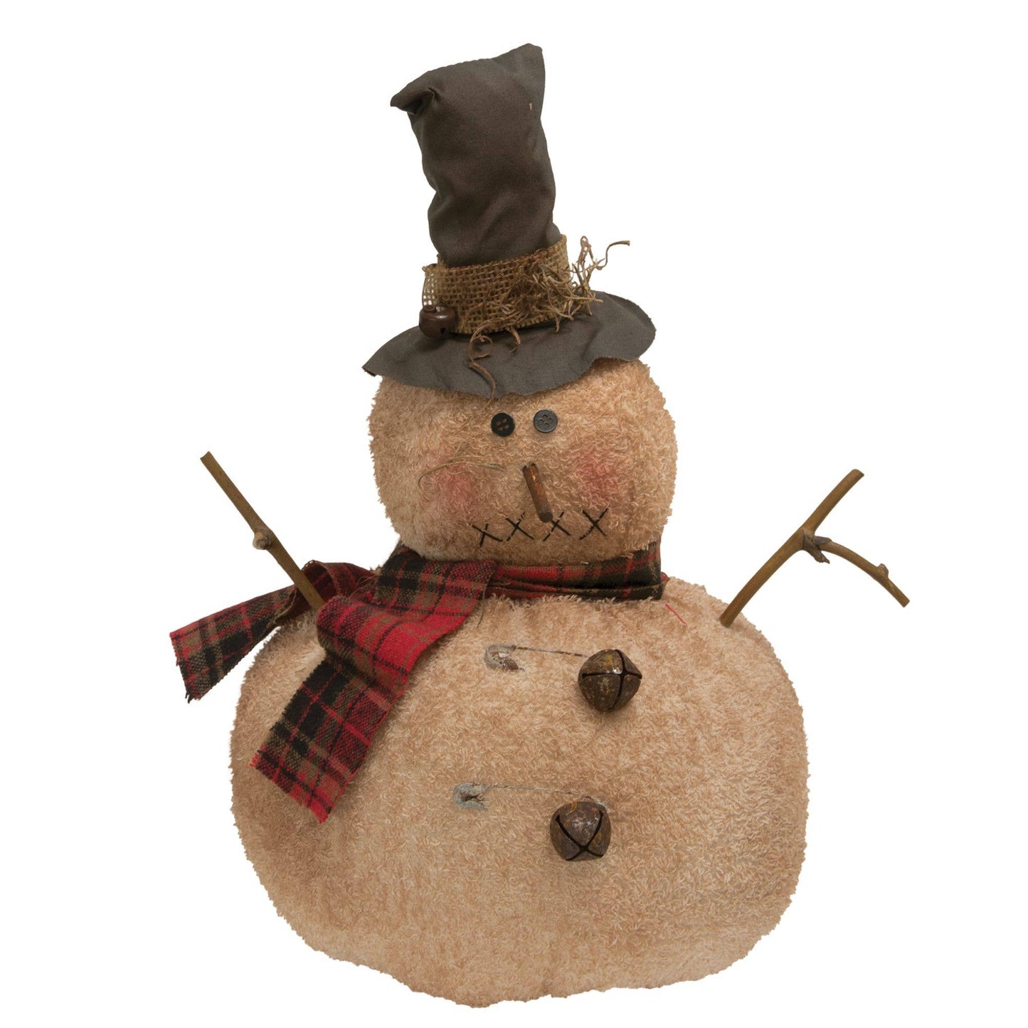 Jingle Bell Snowman Plush Tabletop Decor