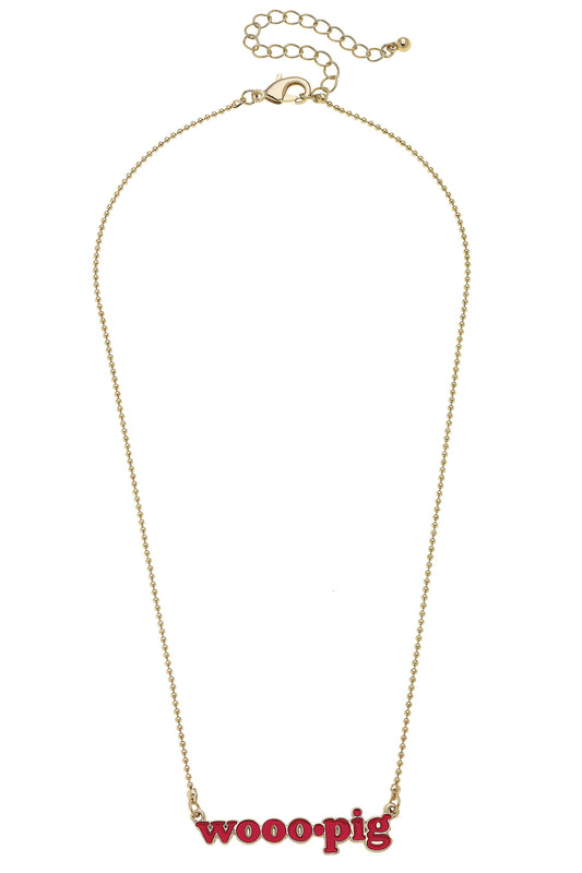 Arkansas Razorbacks Slogan Necklace
