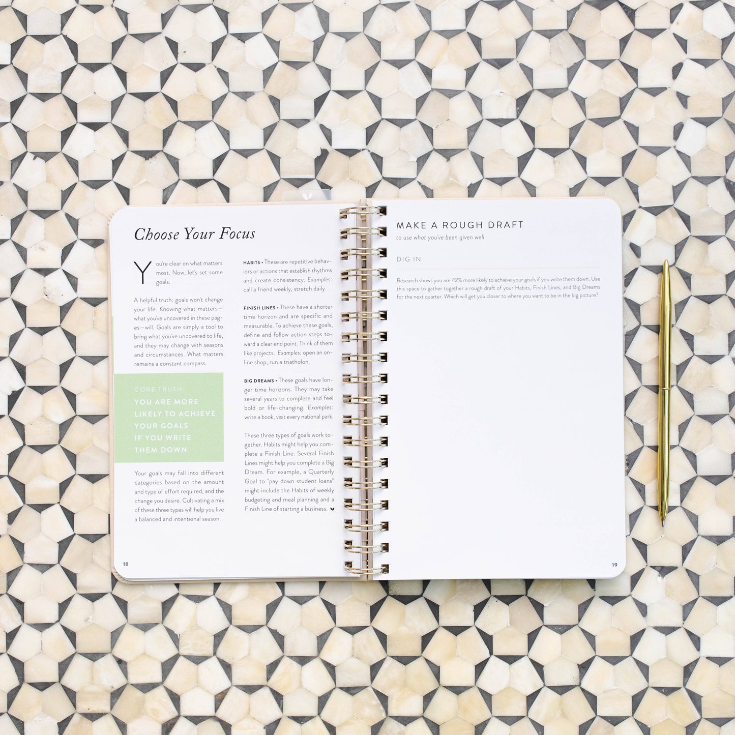 Fresh Start Undated Daily Goal Planner